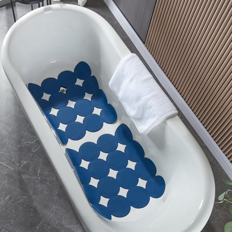 Non-slip Shower Mat 21" X 21" Navy Blue