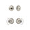 Grandeur Newport Rosette Entry Set with Provence Crystal Knob in Timeless Bronze