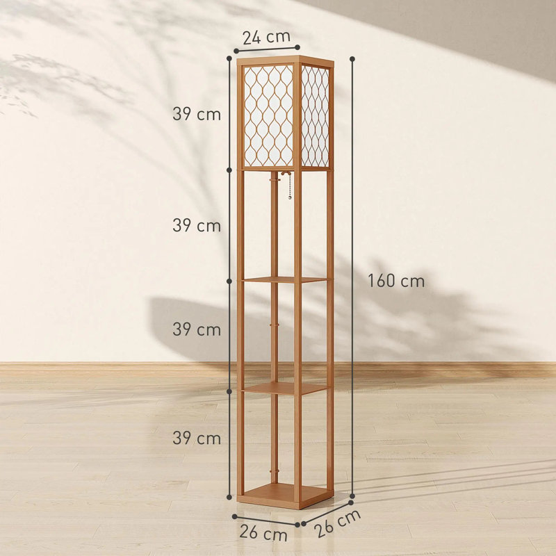 160cm Column Floor Lamp, Beige