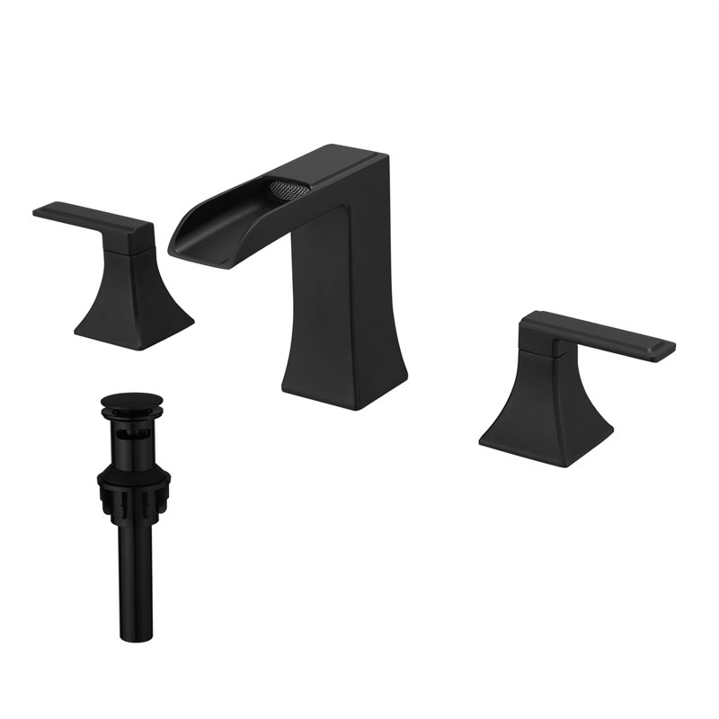 2-handle Bathroom Faucet with Drain Assembly