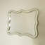 Miroir de 24 po Fleuron, miroir décoratif en forme de vague de style pu de luxe, créant une atmosphère dans l'espace de la maison, convenant à la salle de bain, à la chambre à coucher, au salon, au couloir, au vestibule, etc.