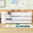Twin Wooden Daybed with Trundle and Built-in-Desk-1660090275