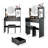 17" Round Led Mirror Vanity Table + Soft Cushion Stool Set, Large Mirror, Touch Switch, 3 Colors, Adjustable Brightness, Large Desktop, Multi-Layer High Capacity Storage, Suitable For Small Space-742833889