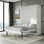 Grand lit escamotable avec tablettes de rangement rotatives