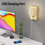 Applique murale avec gradateur, port de charge USB, conception linéaire ovale moderne, applique murale câblée pour espaces intérieurs