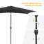 Parasol de marché rectangulaire 120 po x 78 po Doralia-2039981155