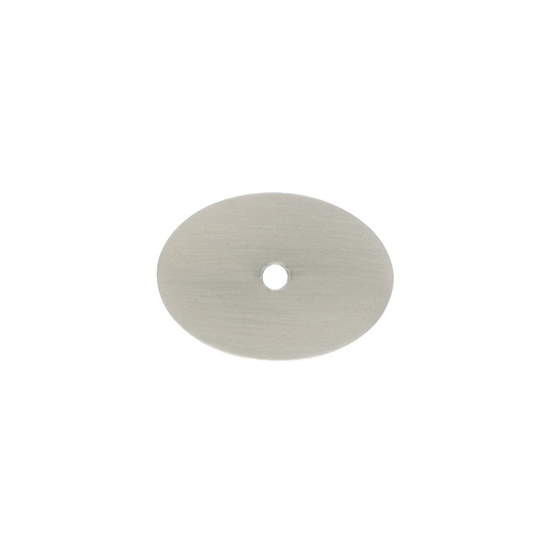 Oval  Backplate, 1.75" H x 1.25" W x 0.625" D, Brushed Satin Nickel