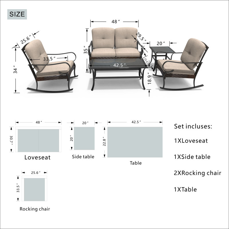 9 - Person Modular Patio Conversation Set