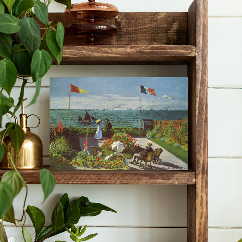 «Garden at Sainte-Adresse 1867 Classic Coastal Spring», reproduction d'art murale, H 12 po x l 18 po