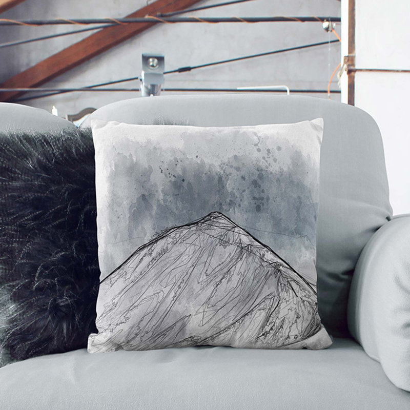 Square Cushion, 40cm H x 40cm W x 15cm D, Black
