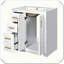 Meuble-lavabo autoportant en bois massif avec tiroirs en céramique-311670896