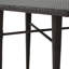 Table de bar carrée de 81 cm (32 po) - Table de jardin en fer, aspect élégant, 104 cm (41 po) H x 83 cm (32,5 po) L x P, mobilier de jardin en fer teinté brun multicolore, palette de couleurs