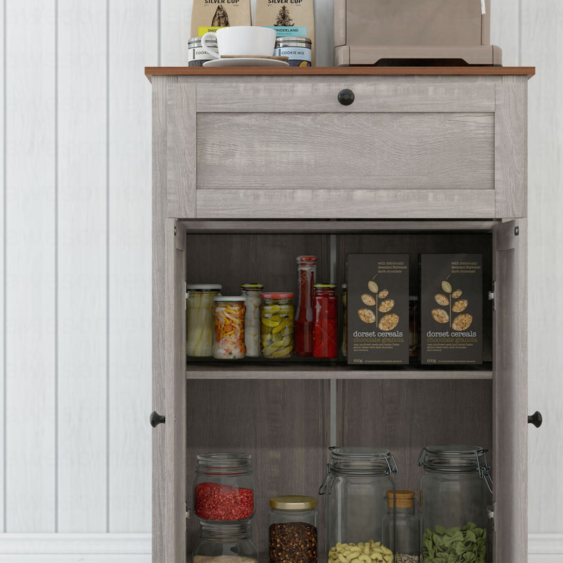 Armoire décorative Farmhouse, Gris clair