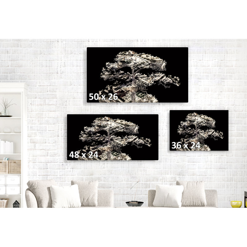 Kerriana L'arbre d'argent - Enfin! - Impression sur toile tendue, H 24 po x l 48 po x 1,5 po