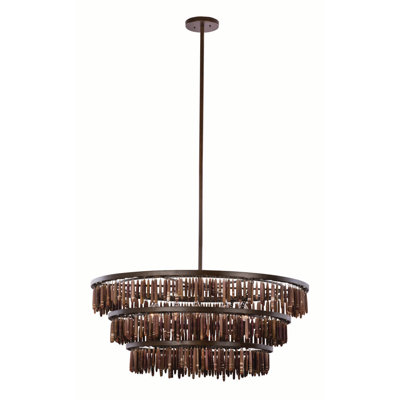 Lustree 6 lumières à niveaux ombrés Unie