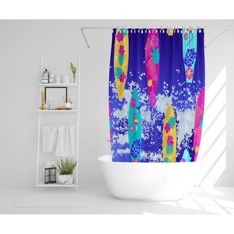 Paulina Polyester Shower Curtain, 168cm H x 168cm W