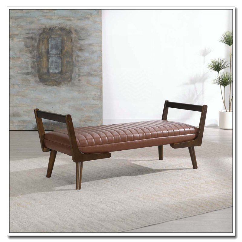Banc rembourré 52 po, Cognac