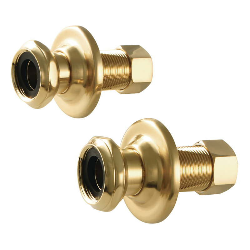 Kingston Brass Aqua Vintage 1-3/4 Inch Wall Union Extension, Brushed Brass
