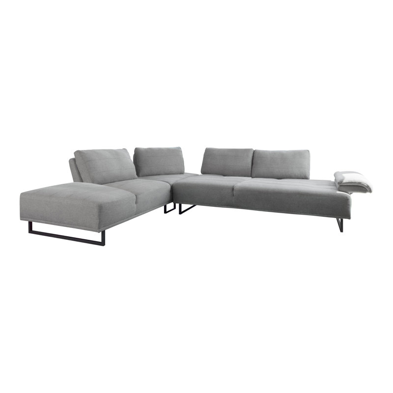 Canapé modulaire 2 pièces à dossier réglable, taupe