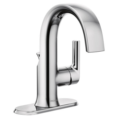 Doux Single-Hole Bathroom Faucet with Drain