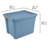 Sterilite 12 Gallon Latching Tote, Stackable Storage Bin with Lid, Blue, 18 Pack