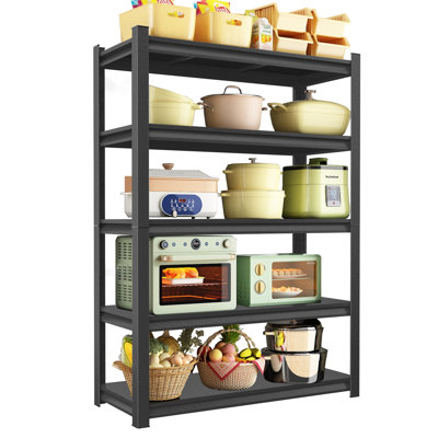 Heavy Duty Height-Adjustable Metal Storage Rack Vertical Organizer