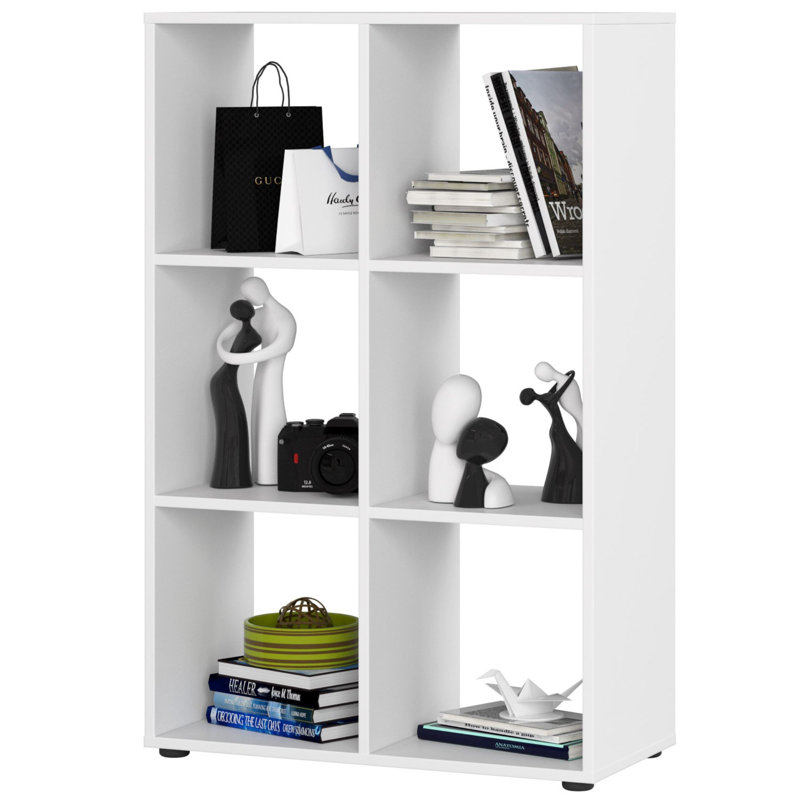 Ayuko 70cm W Bookcase, (6 shelves) 109cm H x 70.5cm W x 33cm D