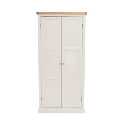 Winterton 2 Door Solid + Manufactured Wood Wardrobe