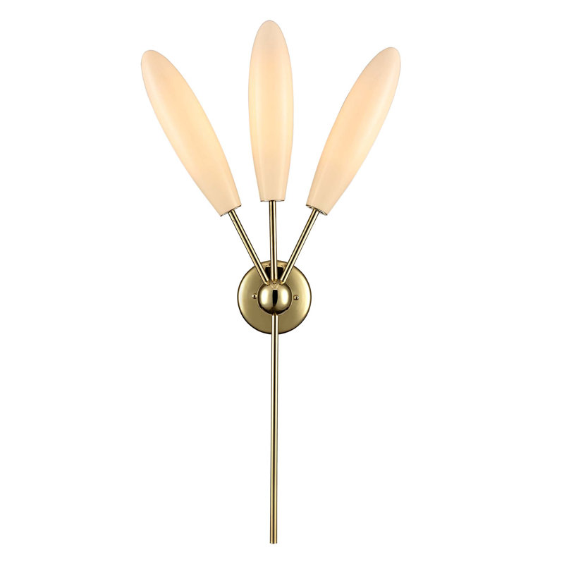 35 inches Sprig Wall Sconce in Polished Brass