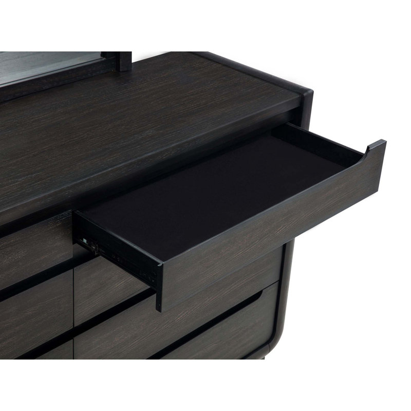 Commode 8 tiroirs avec miroir incurvé Minimalist