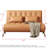 Barcelona-Style Faux Leather Lounge Chair With 5-Position Adjustable Back, Foldable Sleeper Sofa Design, Stainless Steel Legs-591304767