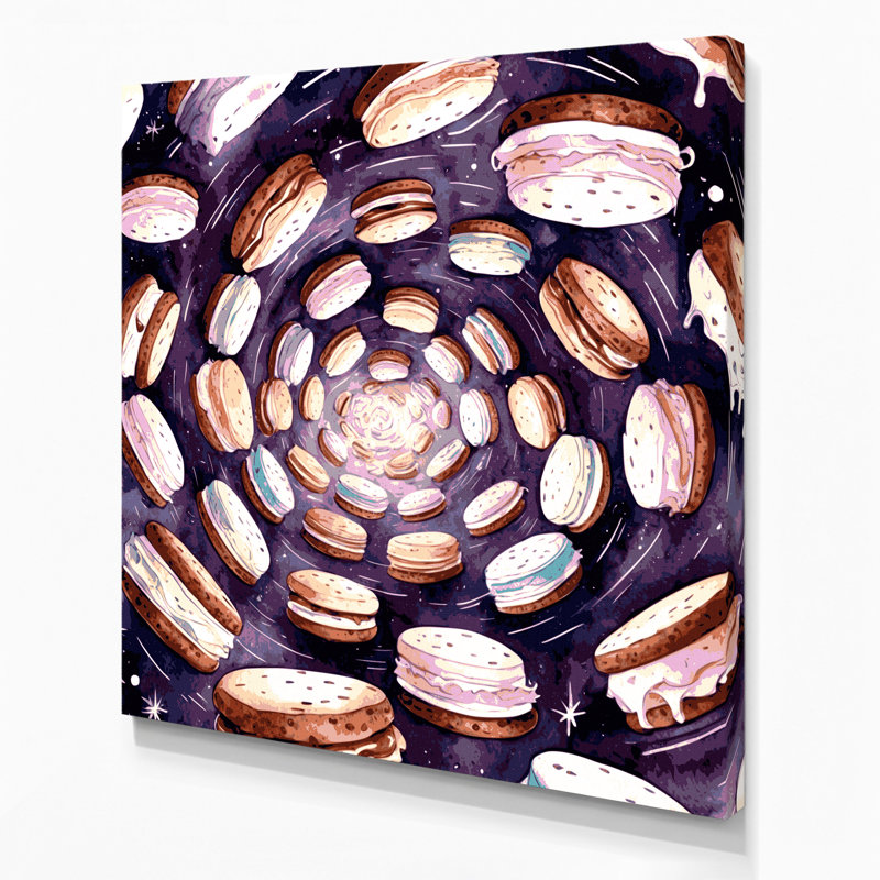 Art mural sur toile, "Desserts glacés", H 16 po x l 16 po