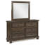 Ensemble de chambre à coucher moderne avec lit plateforme et rangement brun-866132117-866132202