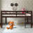 Full Size Rubberwood Raised Bed With Ladder-1810960493
