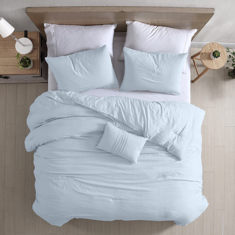 Modern Threads - Beck Comforter Set - Down Alternative Brushed Microfiber - Elegant All Season Bedspread Set - includes Comforter, Shams, & Decorative Pillow
