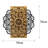 Stylish Decorative Wooden Wall Accessory, Black | 50% Real Wood & 50% Metal, Dimensions: 22.8 x 22.8 x 1.2 inches | Unique Design with Natural Variations in Color & Texture | Perfect for Home Decor & Modern Spaces