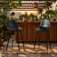 Swivel Upholstered Counter Stool with Metal Frame