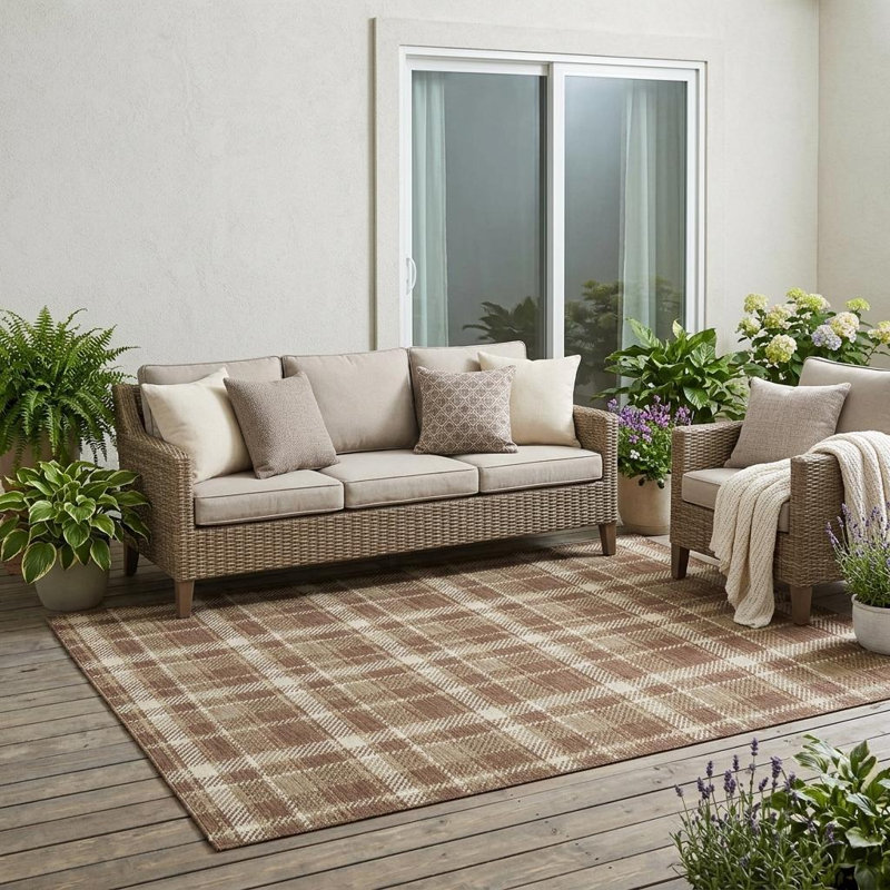 Tapis d'intérieur antidérapant lavable antidérapant 5 pi x 8 pi chocolat et ivoire 5 pi x 8 pi