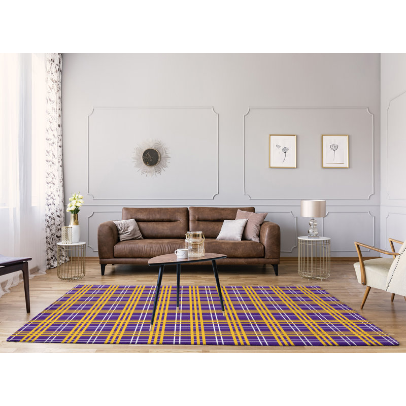 Plaid Indoor Rug, Rectangle 5' x 7'