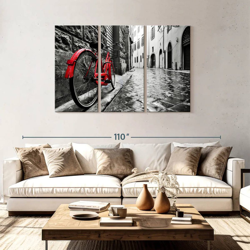 Mehar Red Bicycle Pop, 48" H x 74" W