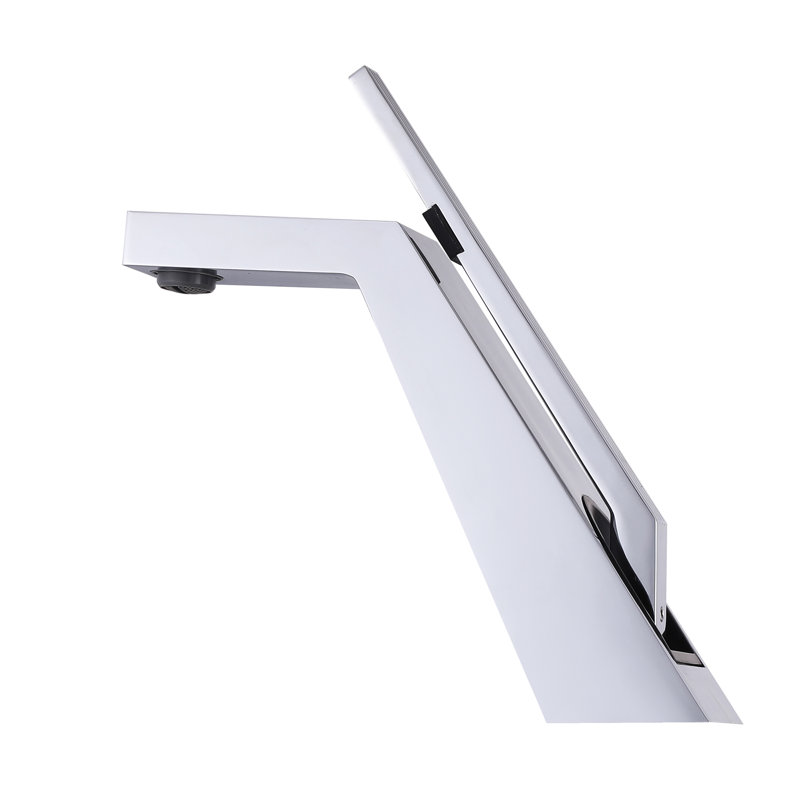 5.74" Modern One-Handle Single Hole Bathroom Faucet, Solid Brass Basin Mixer Tap, Polished Chrome