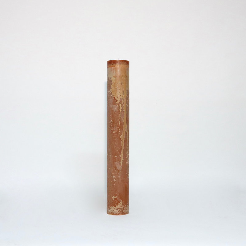 Unscented Pillar Candle, Cognac
