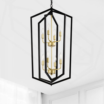 Luminaire suspendu moderne en métal 8 lumières