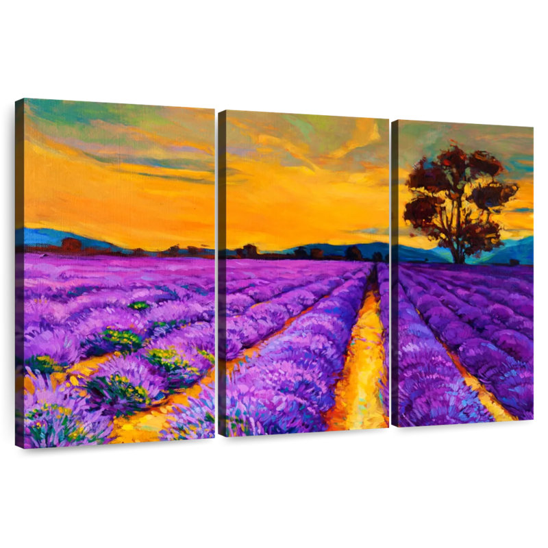 Alvord Lavender Field Golden Sunset, 32" H x 50" W