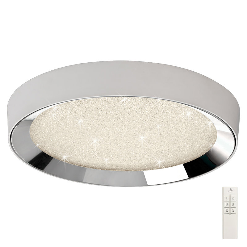 Male Acrylic LED Flush Mount, 8.2cm H x 65cm W x 65cm D