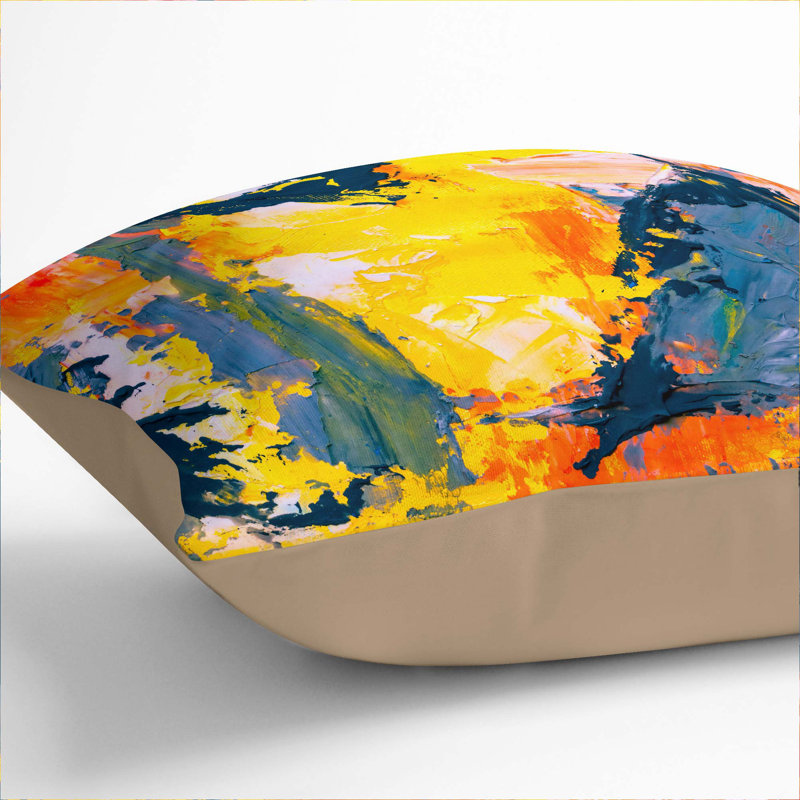 Abstract Square Cushion, Stone, 40 x 40 cm
