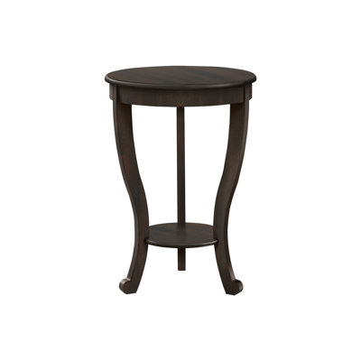 Accent Table, 2 Tier, Bedroom, End, Lamp, Nightstand, Round, Side Table, Brown Veneer, Traditional