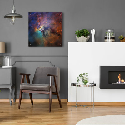 Lagoon Nebula' by NASA's Hubble Space Telescope Acrylic Glass Wall Art
