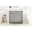 Rangement de salle de bain 36 po avec construction et structure de tiroir ajustable avec meuble-lavabo gris-441404747