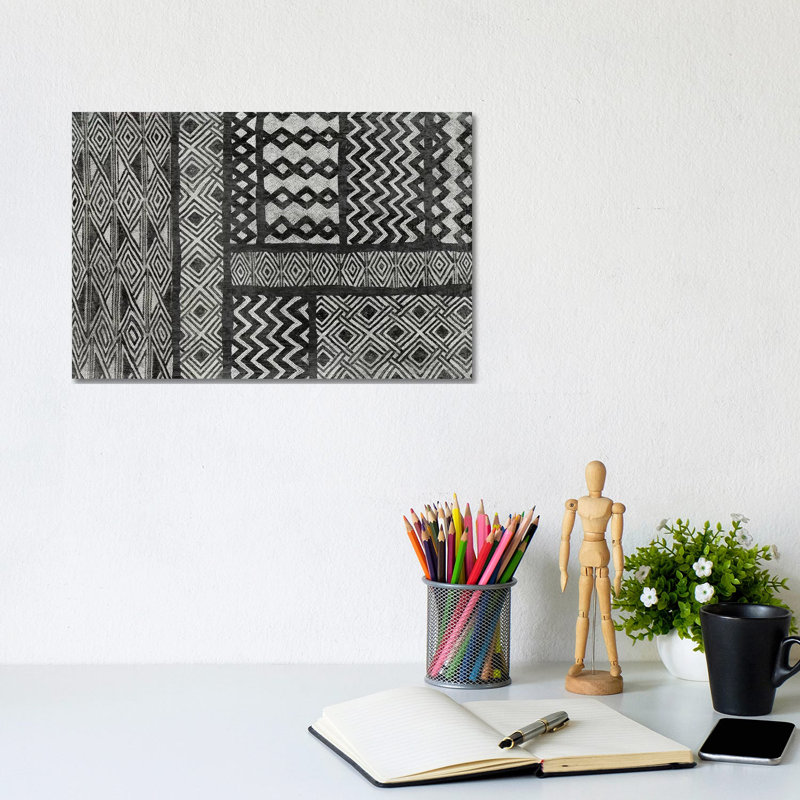 Kuba Abstract, BandW I by Sue Schlabach - Wrapped Canvas Print, 20.32cm H x 30.48cm W x 1.91cm D